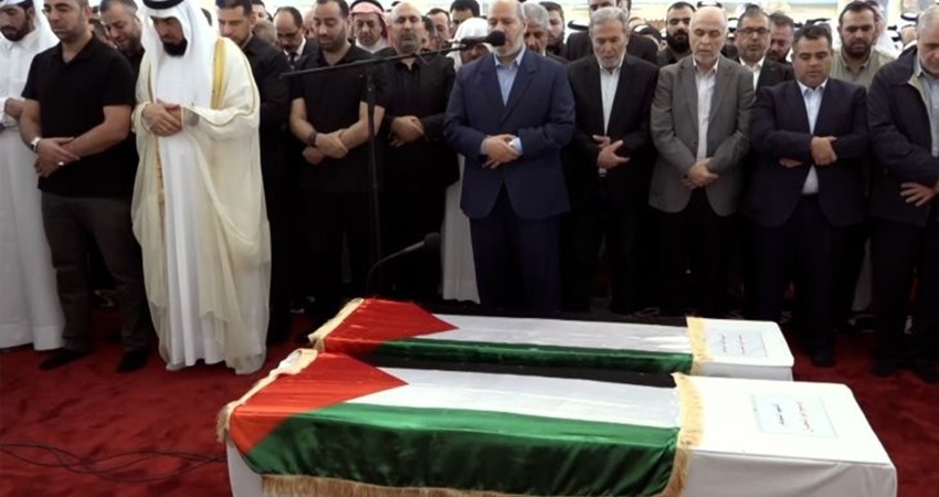 بالفيديو: الآلاف يشاركون في أداء صلاة الجنازة وتشييع جثمان إسماعيل هنية ومرافقه بالعاصمة القطرية الدوحة