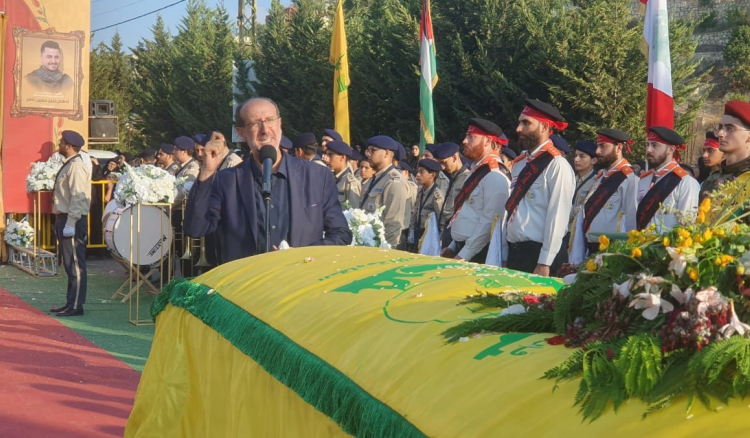 الموسوي خلال تشييع الشهيد أدهم ناصر في صيدا: دماء الشهداء ستصنع النصر الآتي