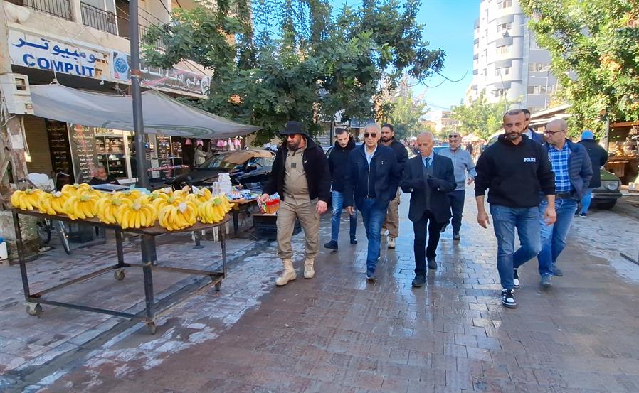 بديع والشريف جالا في سوق صيدا التجاري وأبديا إرتياحهما لنجاح خطة إعادة تنظيم السوق
