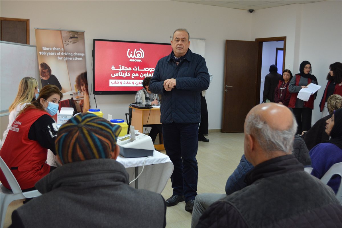 يوم صحي لـ'كاريتاس' في جمعية 'أهلنا' حول مرض السكري تضمن فحوصاً وأدوية مجانية وتوعية على أهمية الكشف المبكر