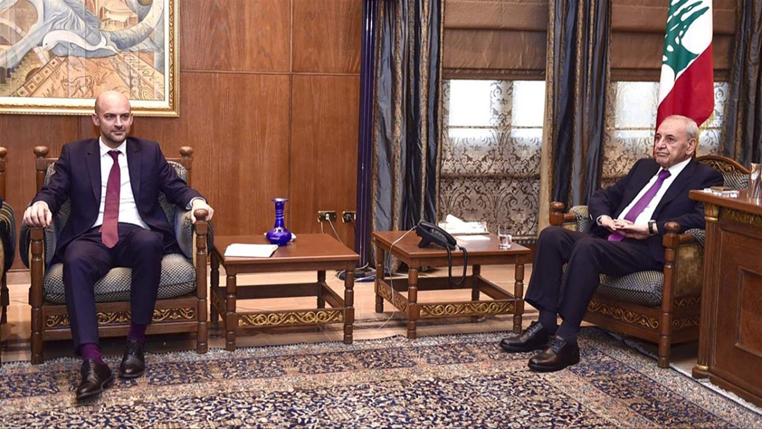 بري عرض وبارو للاوضاع في لبنان والمنطقة والتحضيرات لمؤتمر دعم الجيش